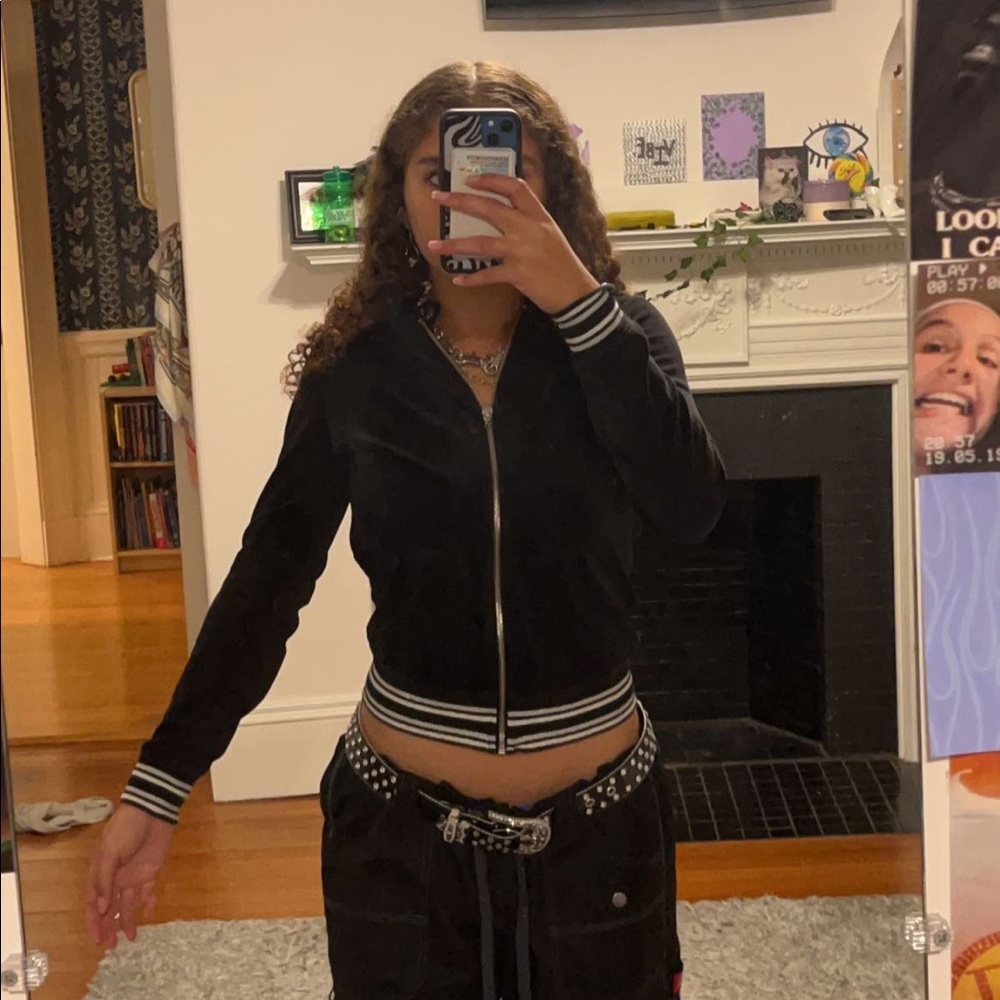 Victoria secret suede zip up hoodie